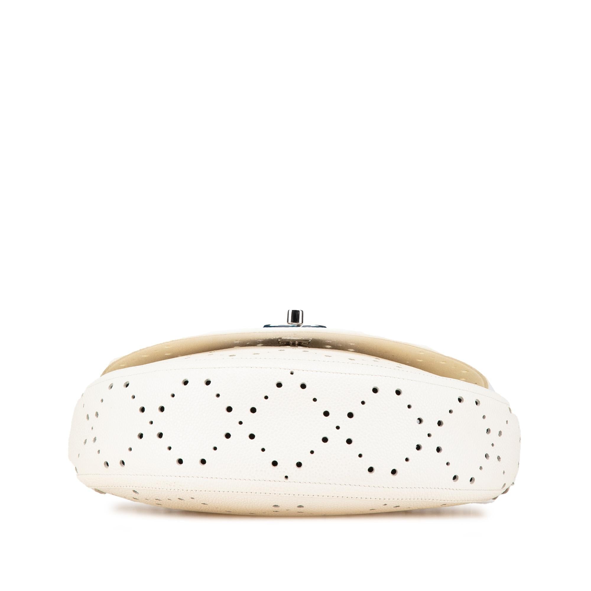 Chanel CC Caviar Perforated Messenger Flap