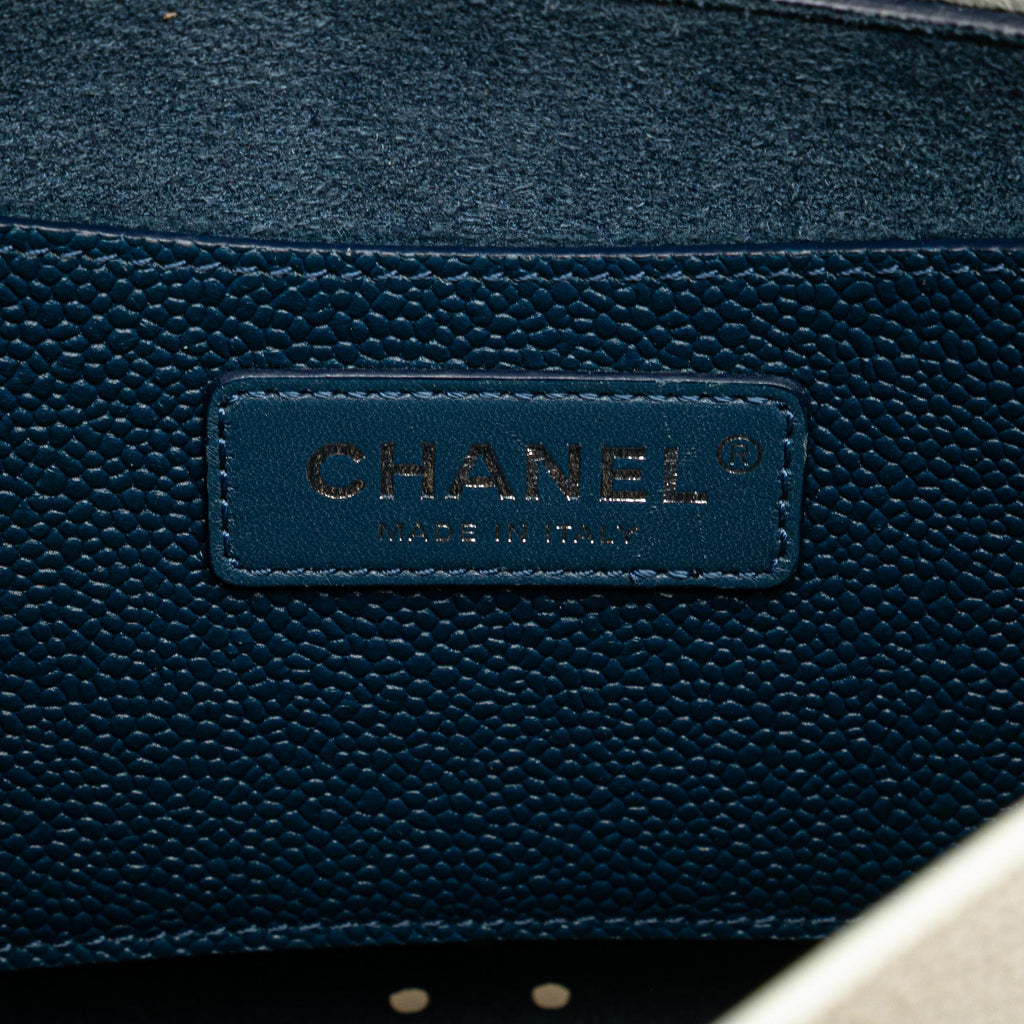 Chanel CC Caviar Perforated Messenger Flap