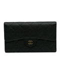 Chanel CC Caviar Trifold Wallet (SHG-WpP5o2)