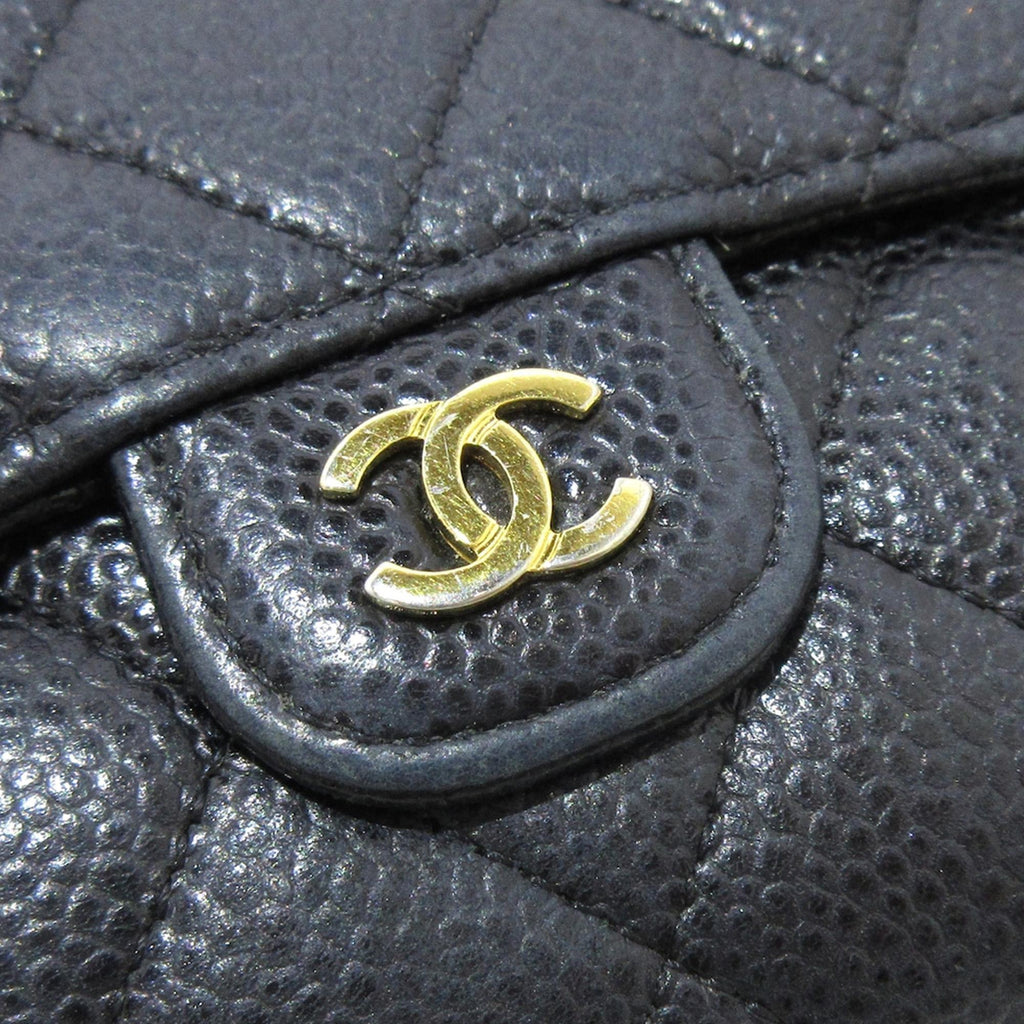 Chanel CC Caviar Trifold Wallet (SHG-an3bZD)
