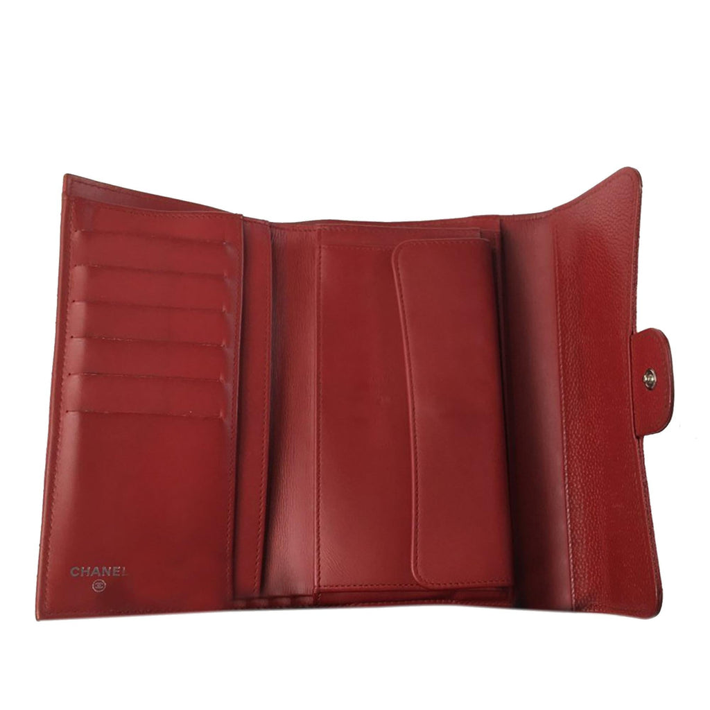 Chanel CC Caviar Trifold Wallet (SHG-avlCSd)