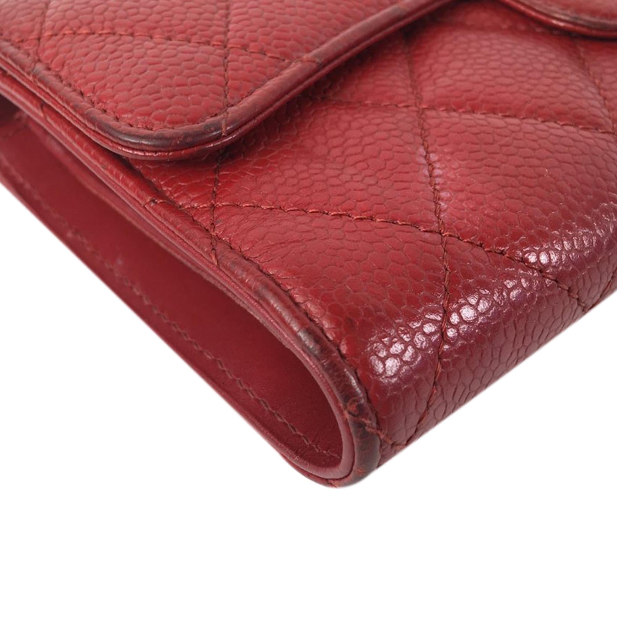 Chanel CC Caviar Trifold Wallet (SHG-avlCSd)