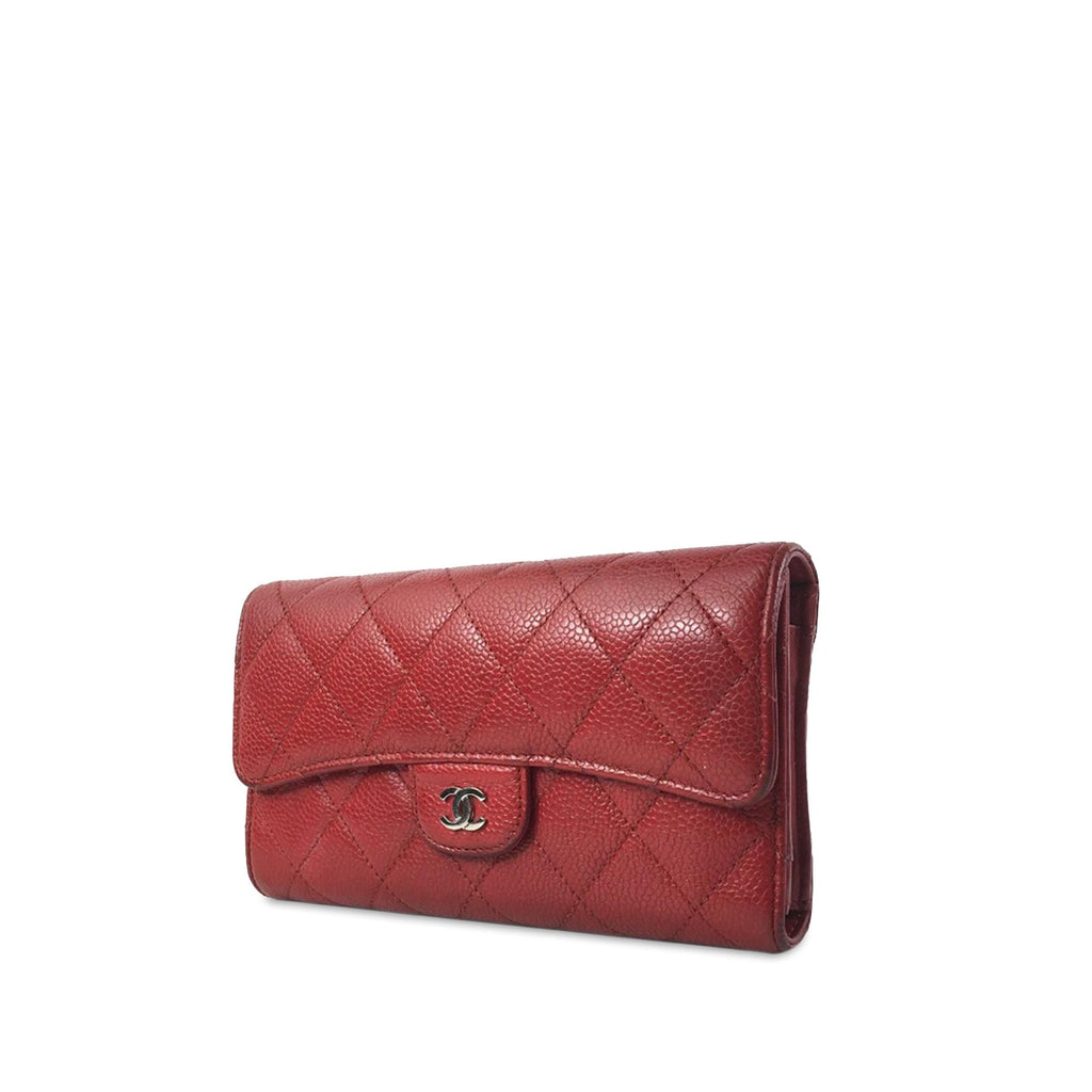 Chanel CC Caviar Trifold Wallet (SHG-avlCSd)