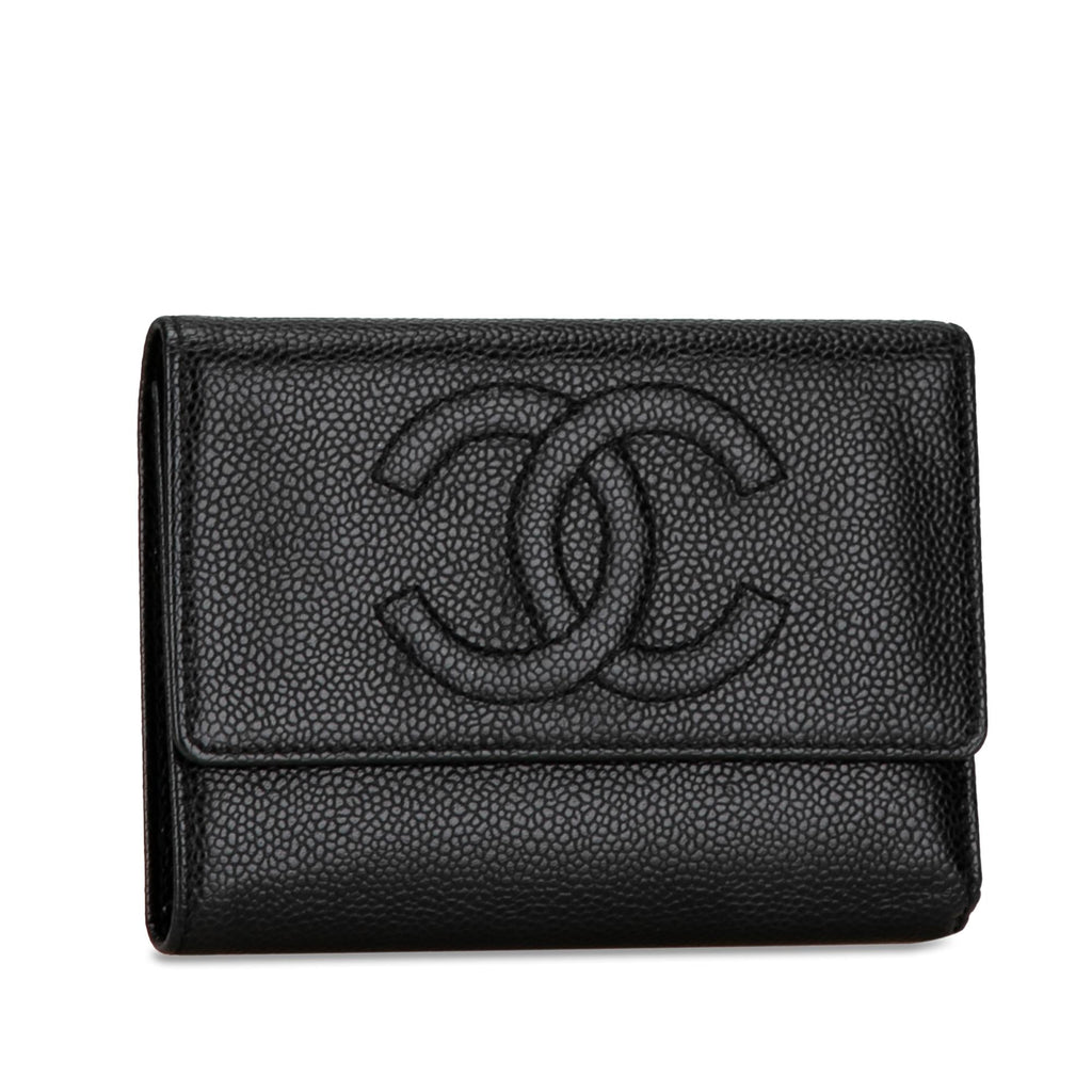 Chanel CC Caviar Trifold Wallet