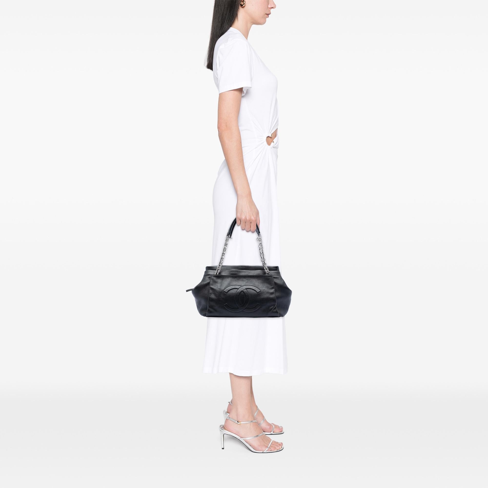 Chanel CC Caviar Tuck Tote