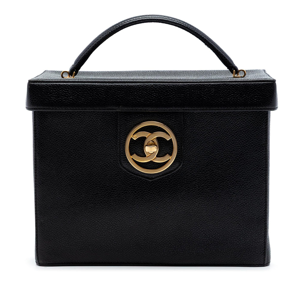 Chanel CC Caviar Turnlock Vanity Bag