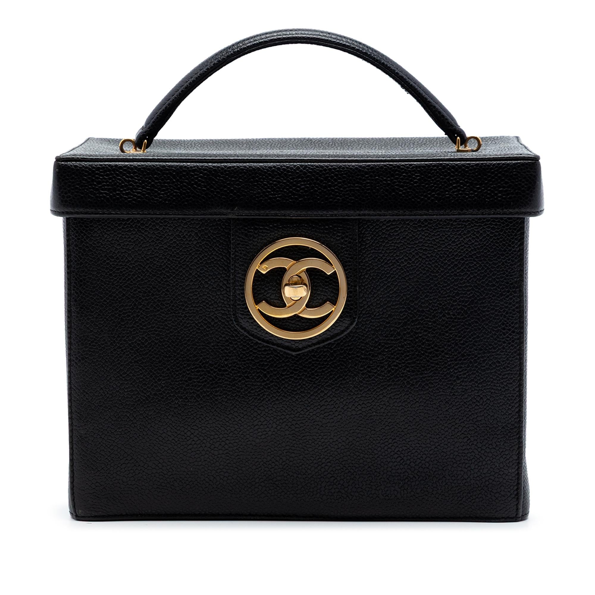 Chanel CC Caviar Turnlock Vanity Bag