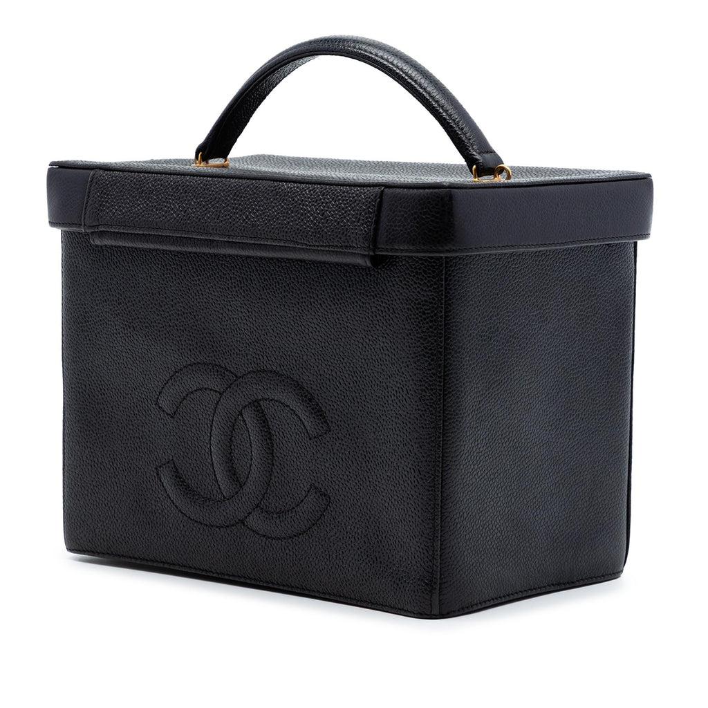 Chanel CC Caviar Turnlock Vanity Bag