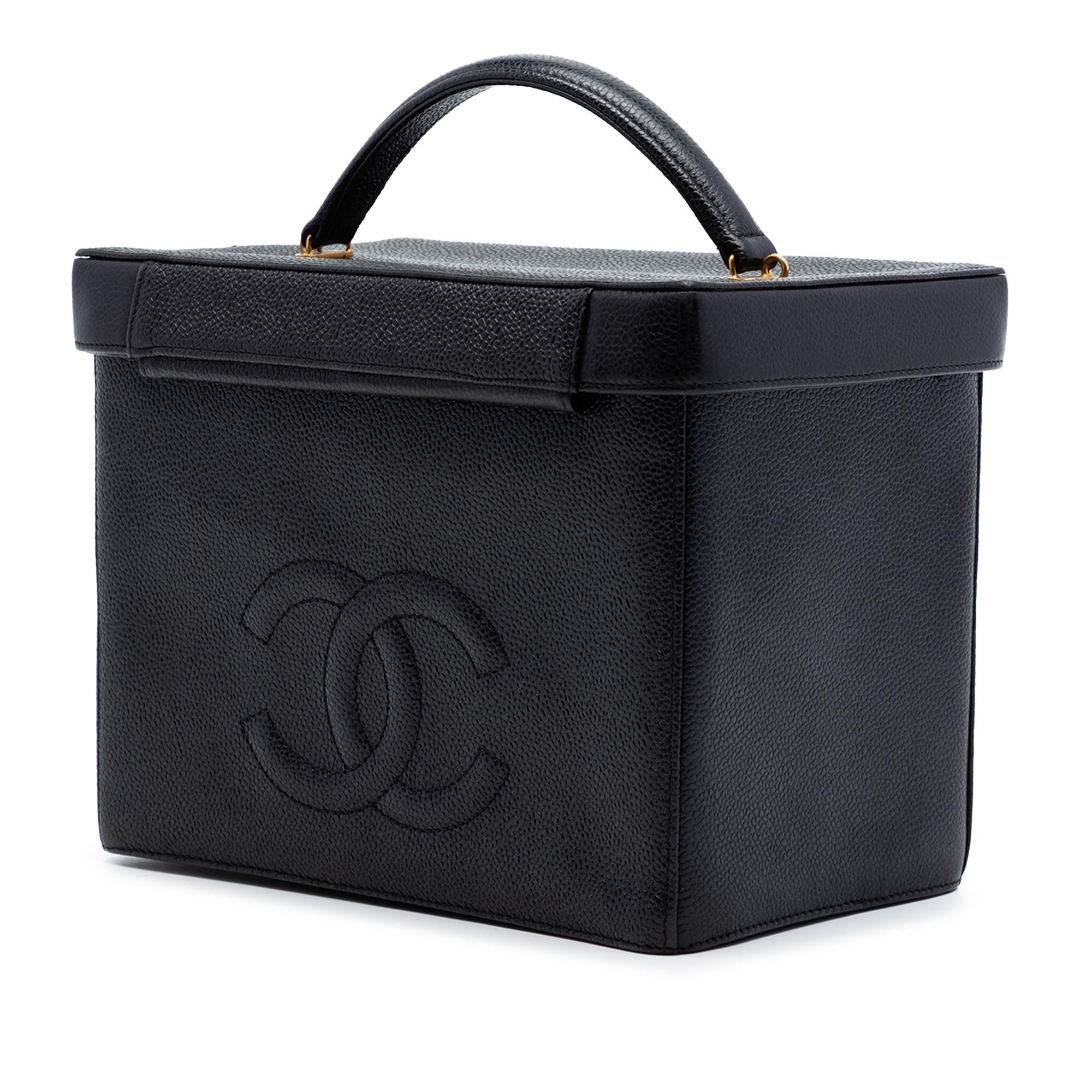 Chanel CC Caviar Turnlock Vanity Bag