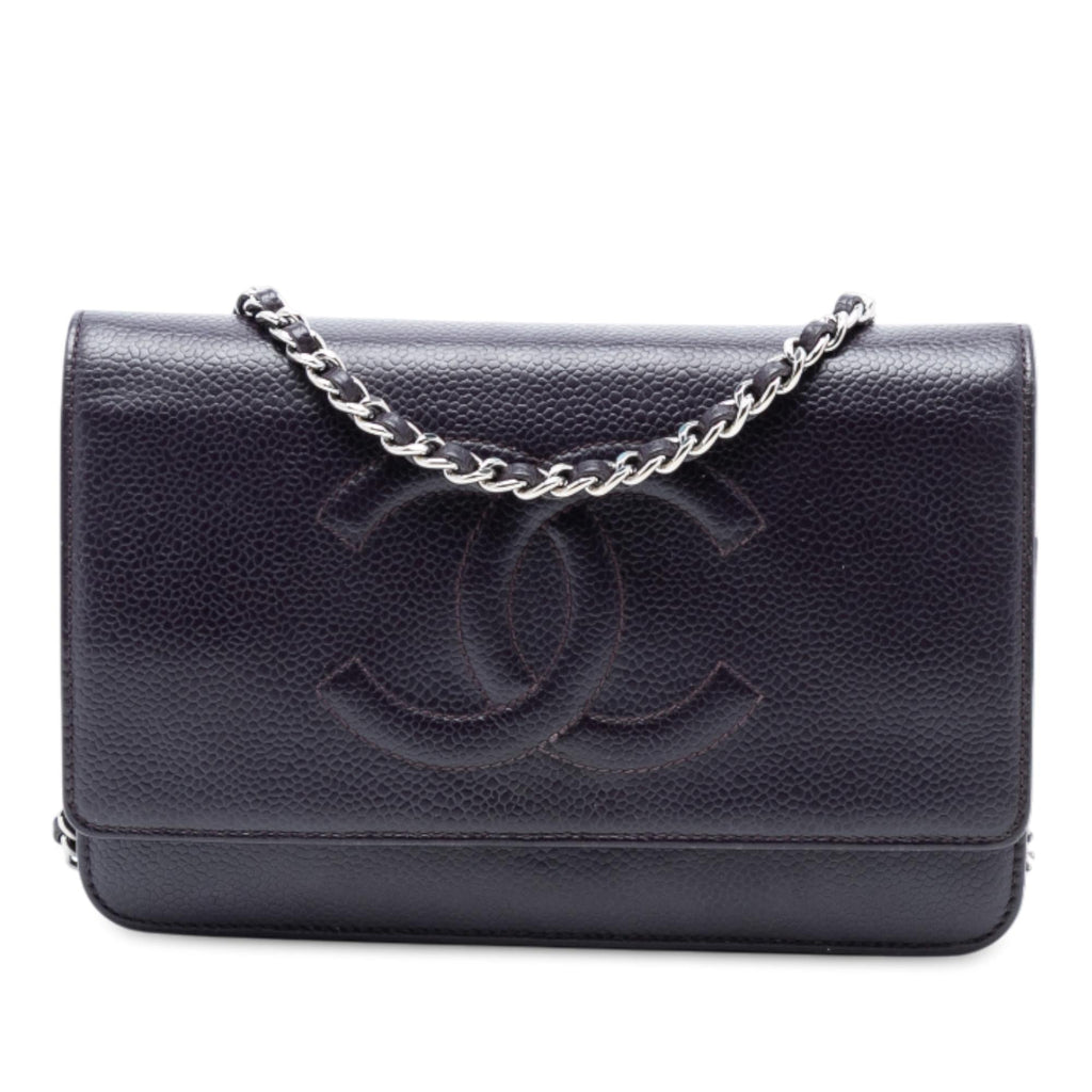 Chanel CC Caviar Wallet On Chain