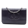 Chanel CC Caviar Wallet On Chain