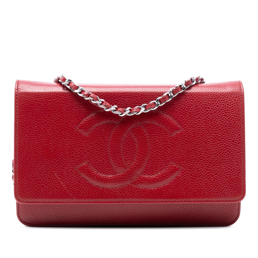 Chanel CC Caviar Wallet On Chain