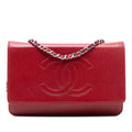 Chanel CC Caviar Wallet On Chain