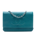Chanel CC Caviar Wallet On Chain