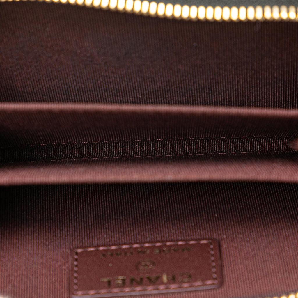 Chanel CC Caviar Zip Around Wallet