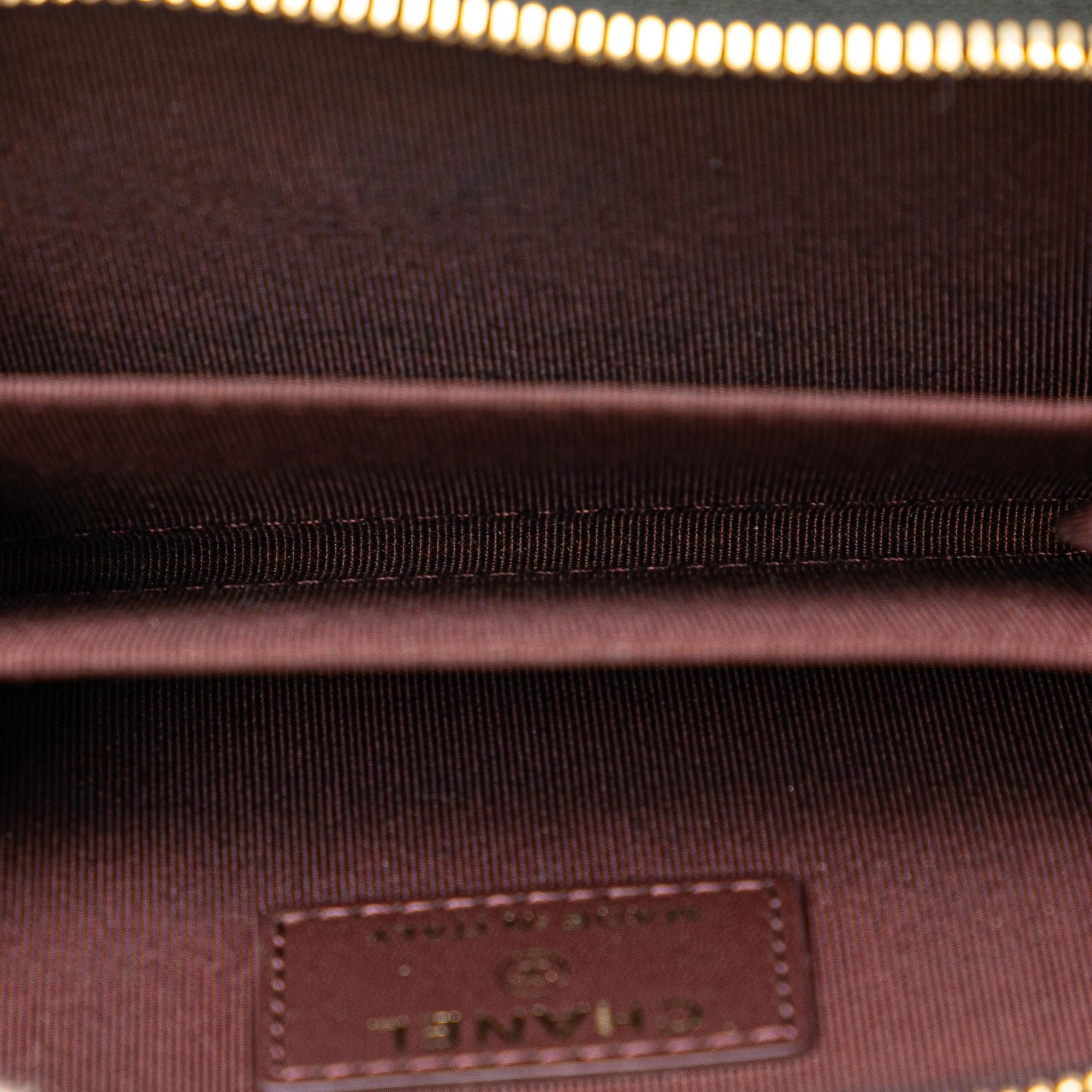 Chanel CC Caviar Zip Around Wallet