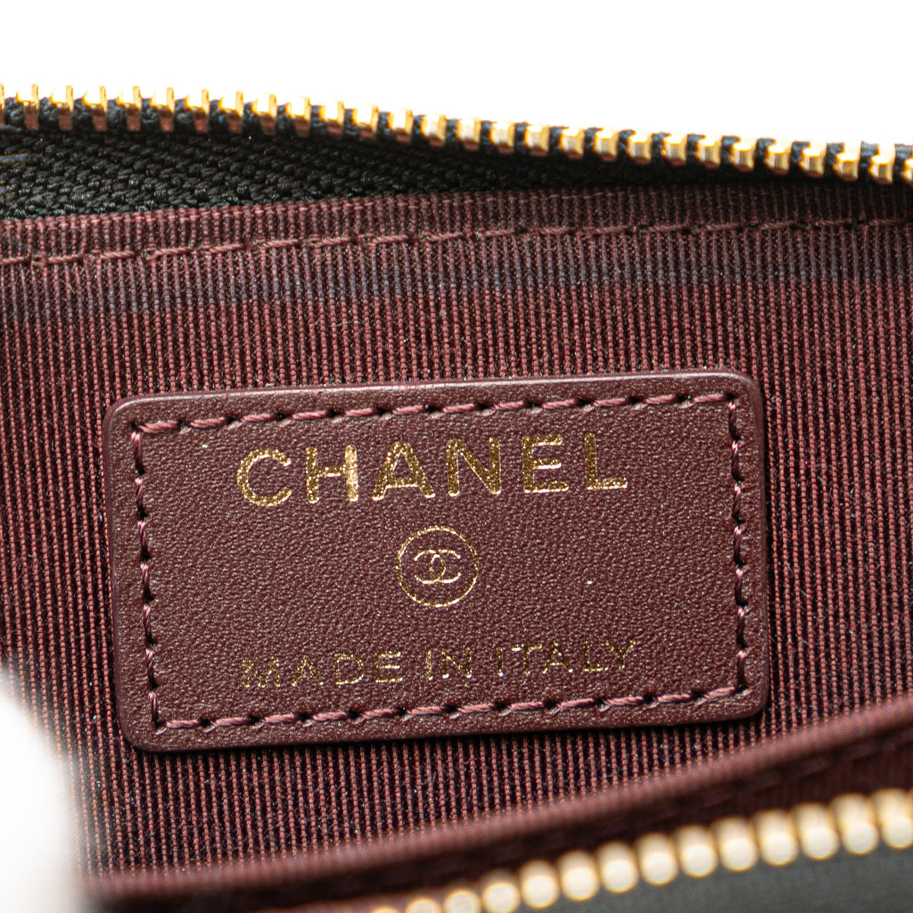 Chanel CC Caviar Zip Around Wallet