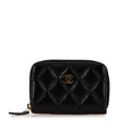 Chanel CC Caviar Zip Around Wallet