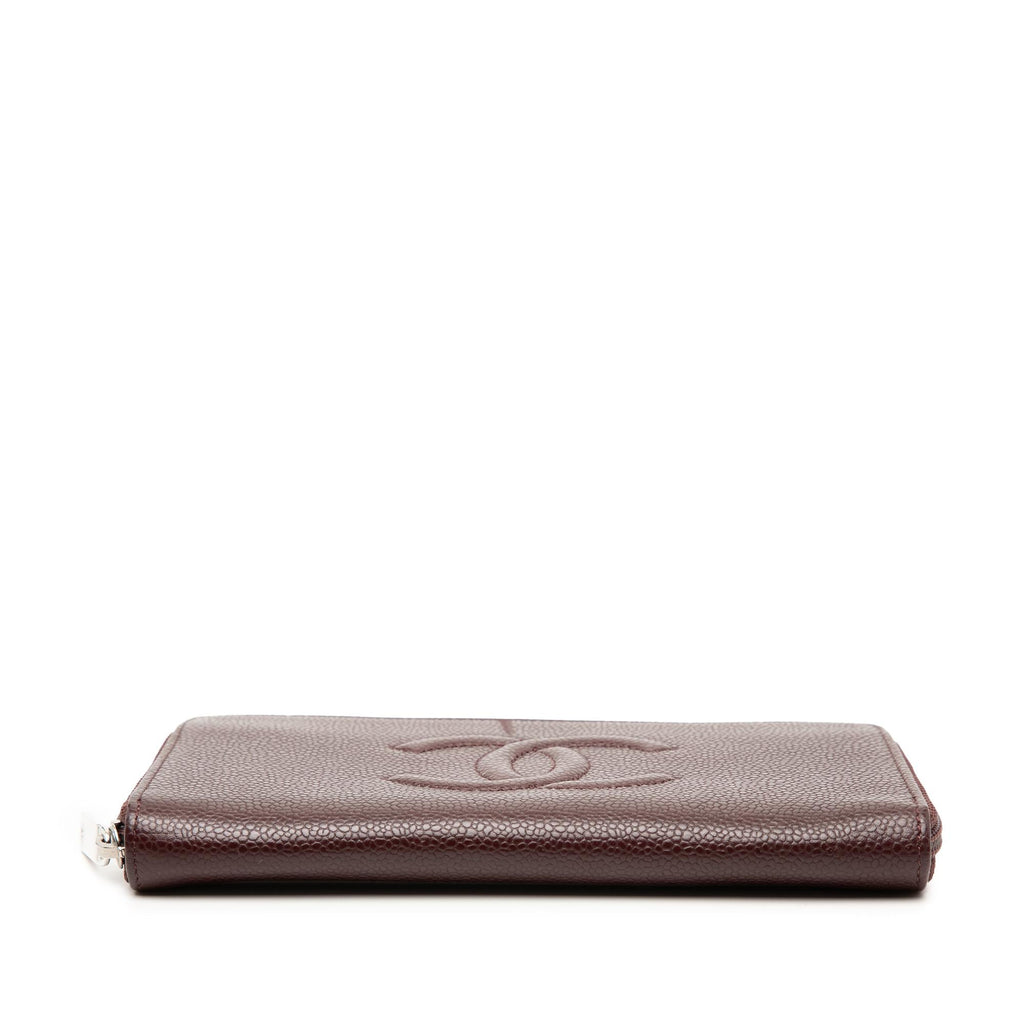 Chanel CC Caviar Zip Around Wallet