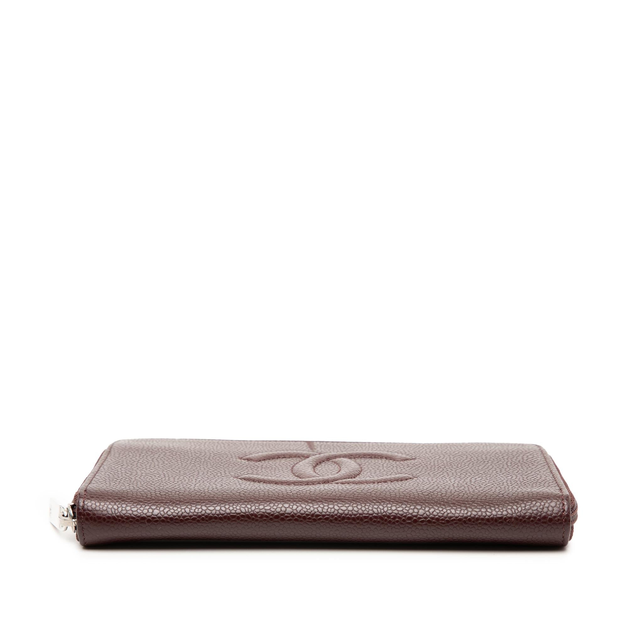 Chanel CC Caviar Zip Around Wallet