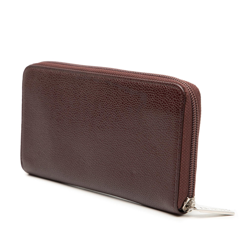 Chanel CC Caviar Zip Around Wallet