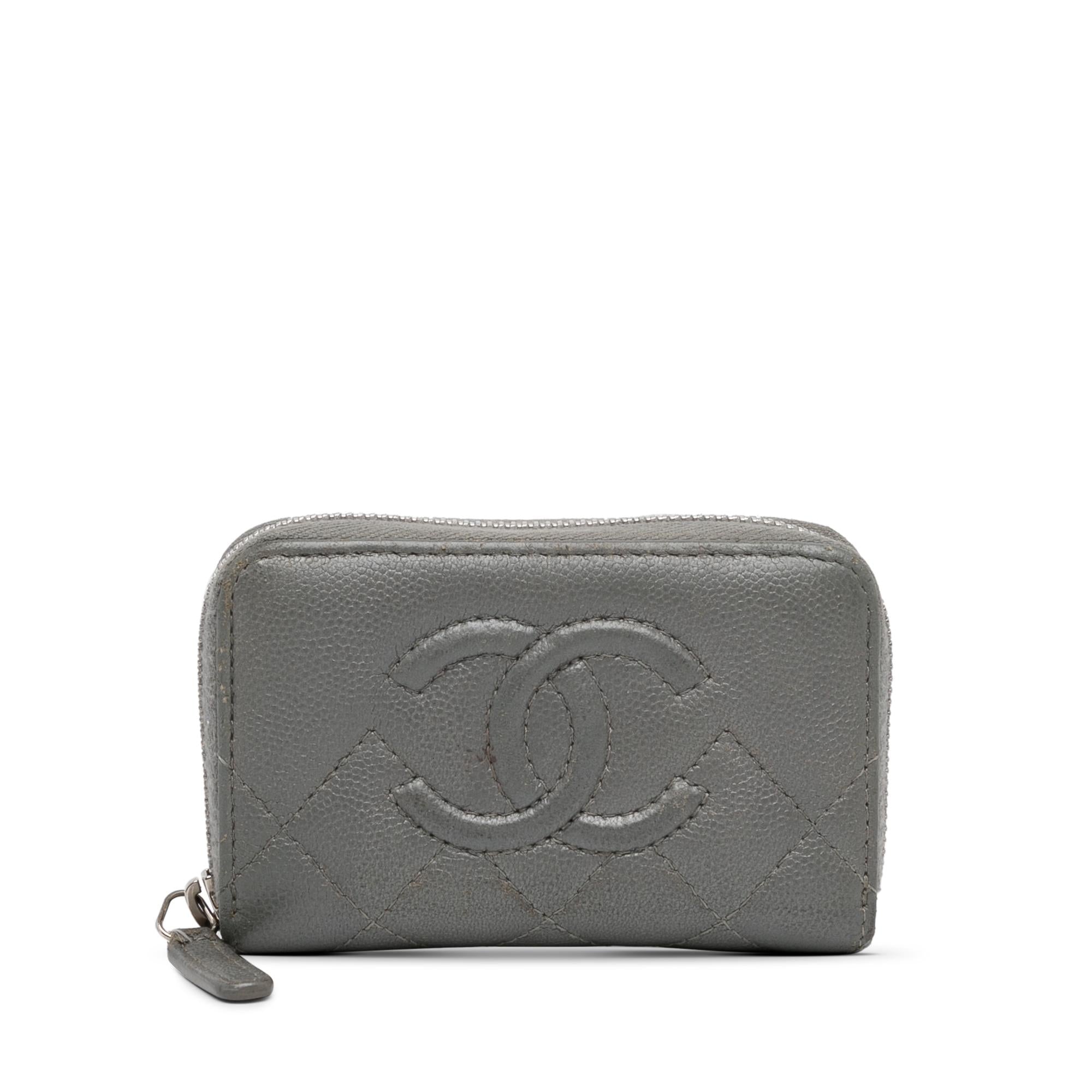 Chanel CC Caviar Zip Coin Pouch