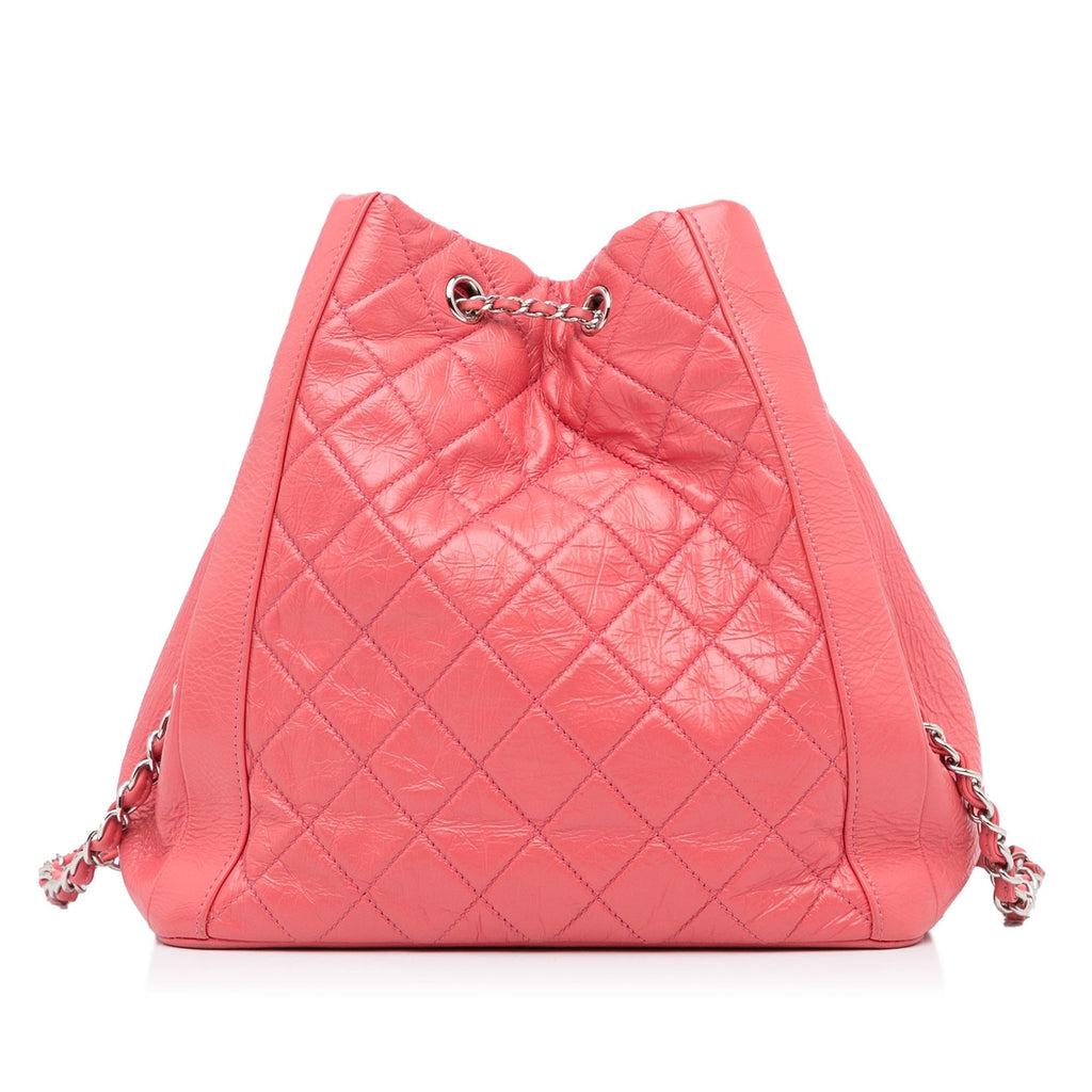 Chanel CC Chain Drawstring Bucket Bag (SHG-nXJ6uF)