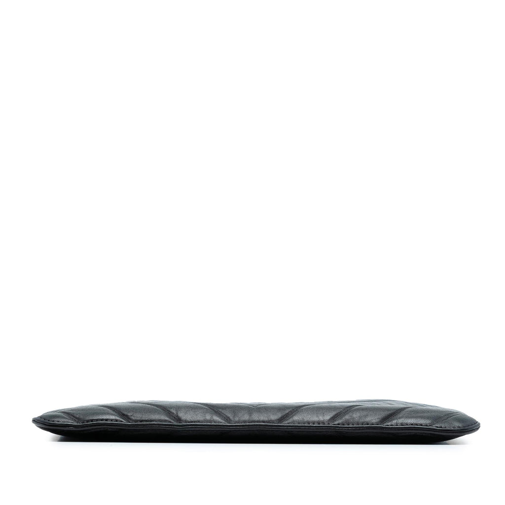 Chanel CC Chevron Calfskin Clutch