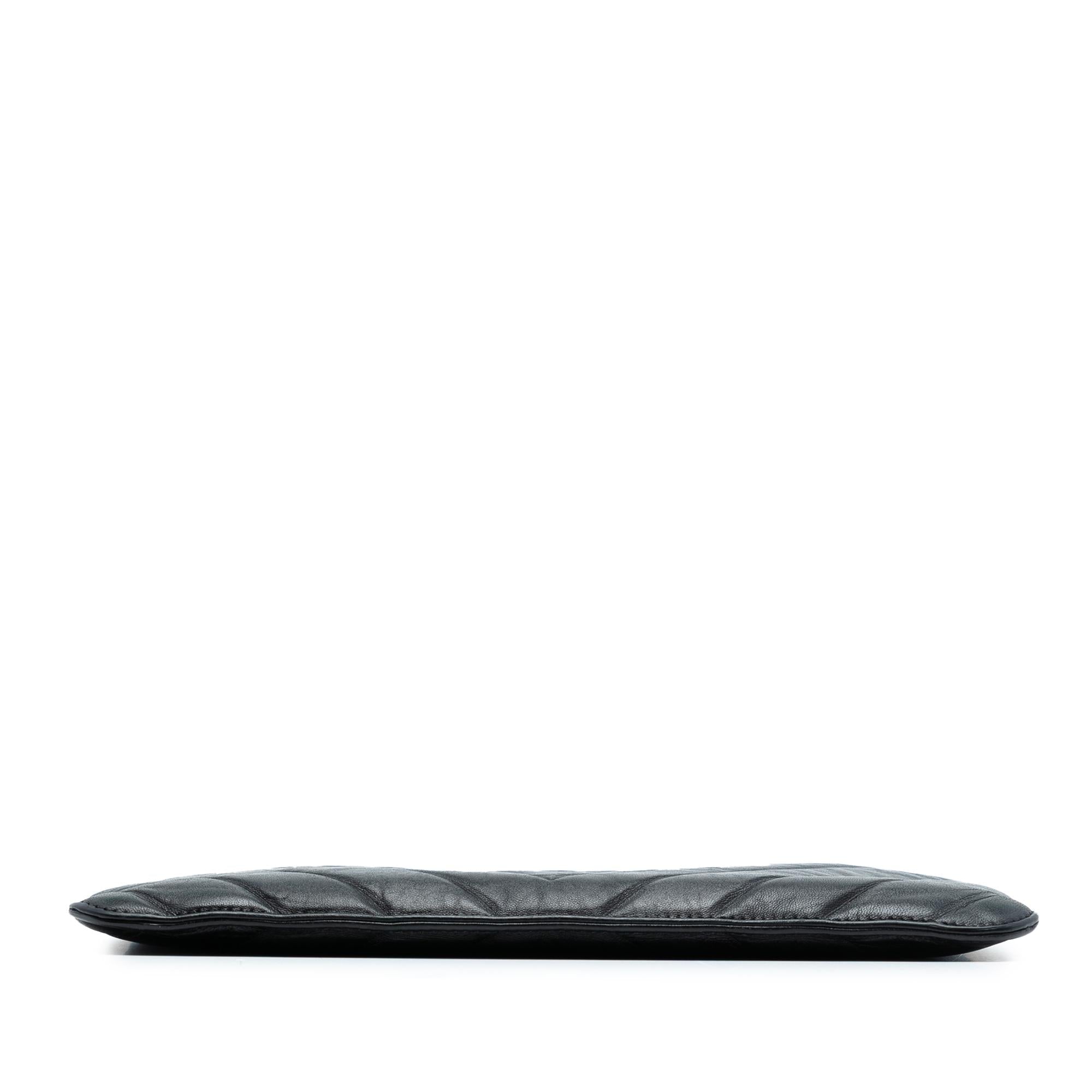 Chanel CC Chevron Calfskin Clutch