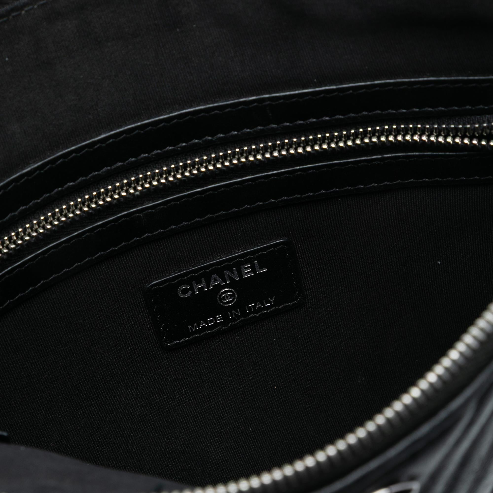 Chanel CC Chevron Calfskin Clutch