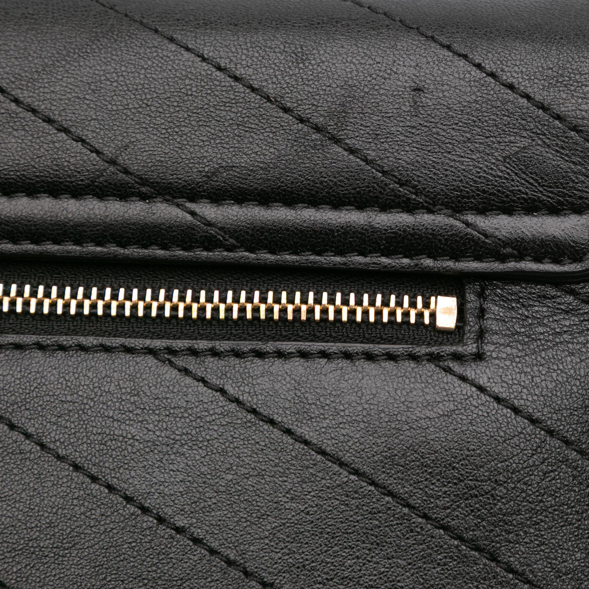 Chanel CC Chevron Calfskin Envelope Clutch