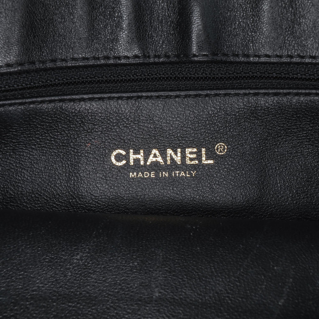 Chanel CC Chevron Calfskin Envelope Clutch