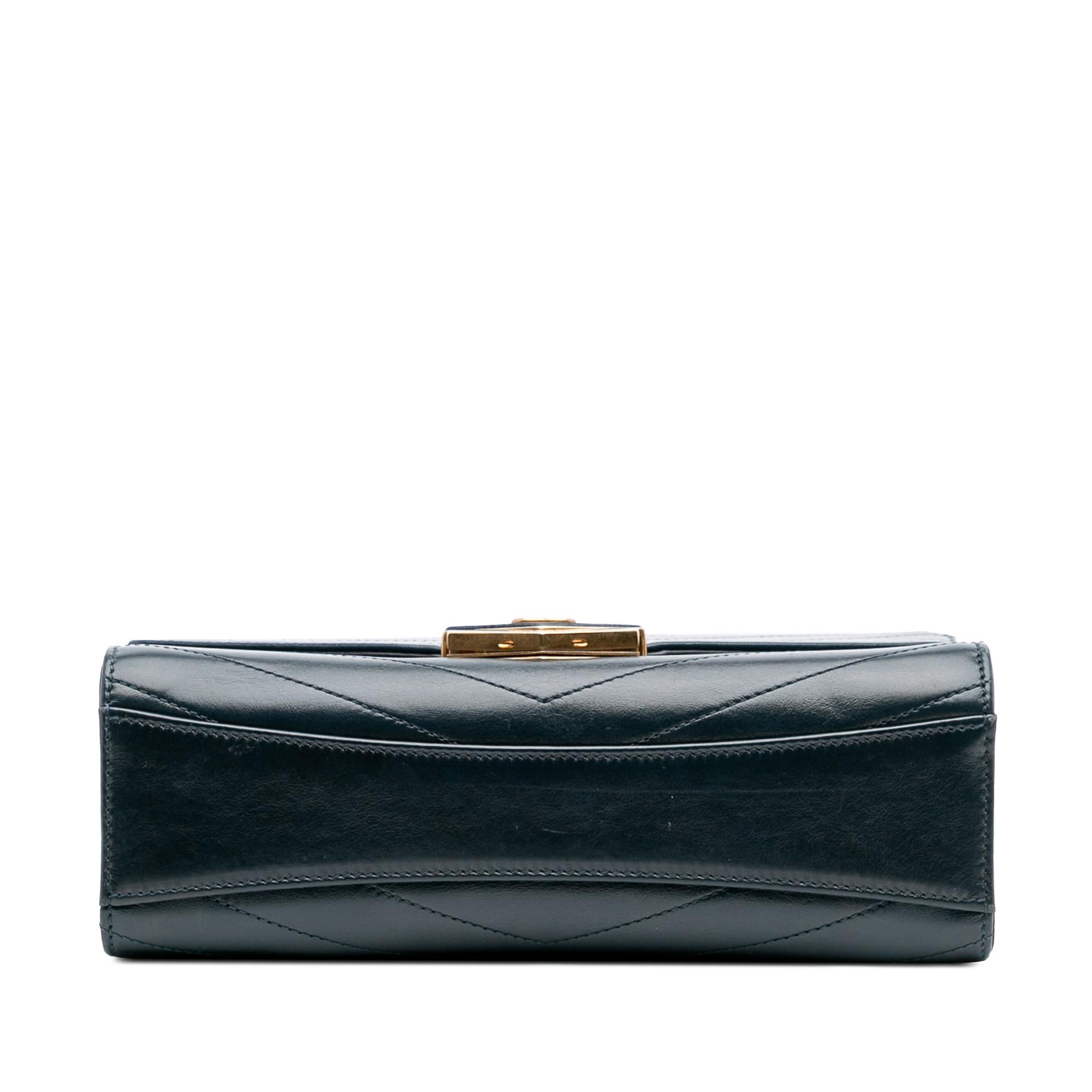 Chanel CC Chevron Calfskin Medal Flap