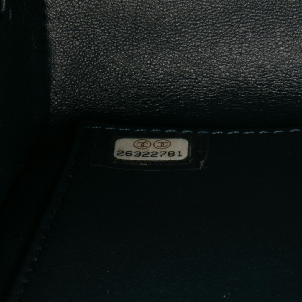 Chanel CC Chevron Calfskin Medal Flap