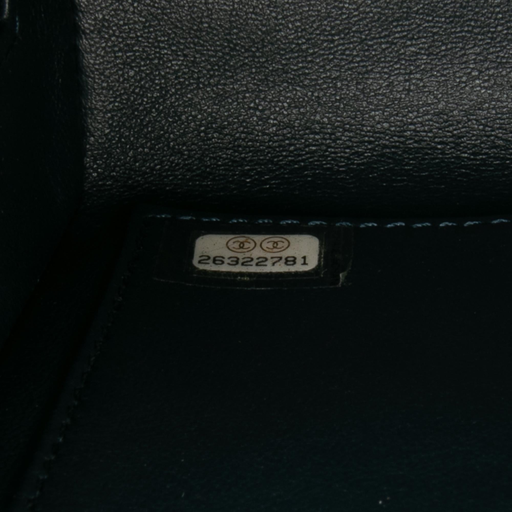 Chanel CC Chevron Calfskin Medal Flap
