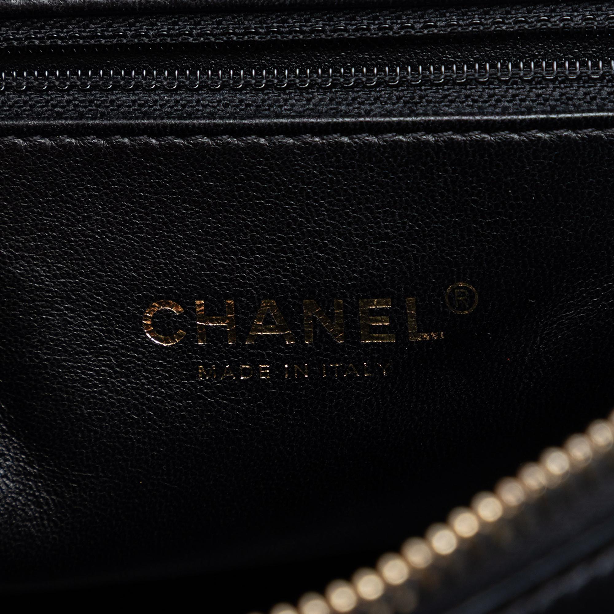 Chanel CC Chevron Calfskin Medal Flap