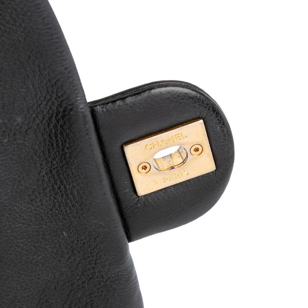 Chanel CC Chevron Calfskin Round Flap Satchel