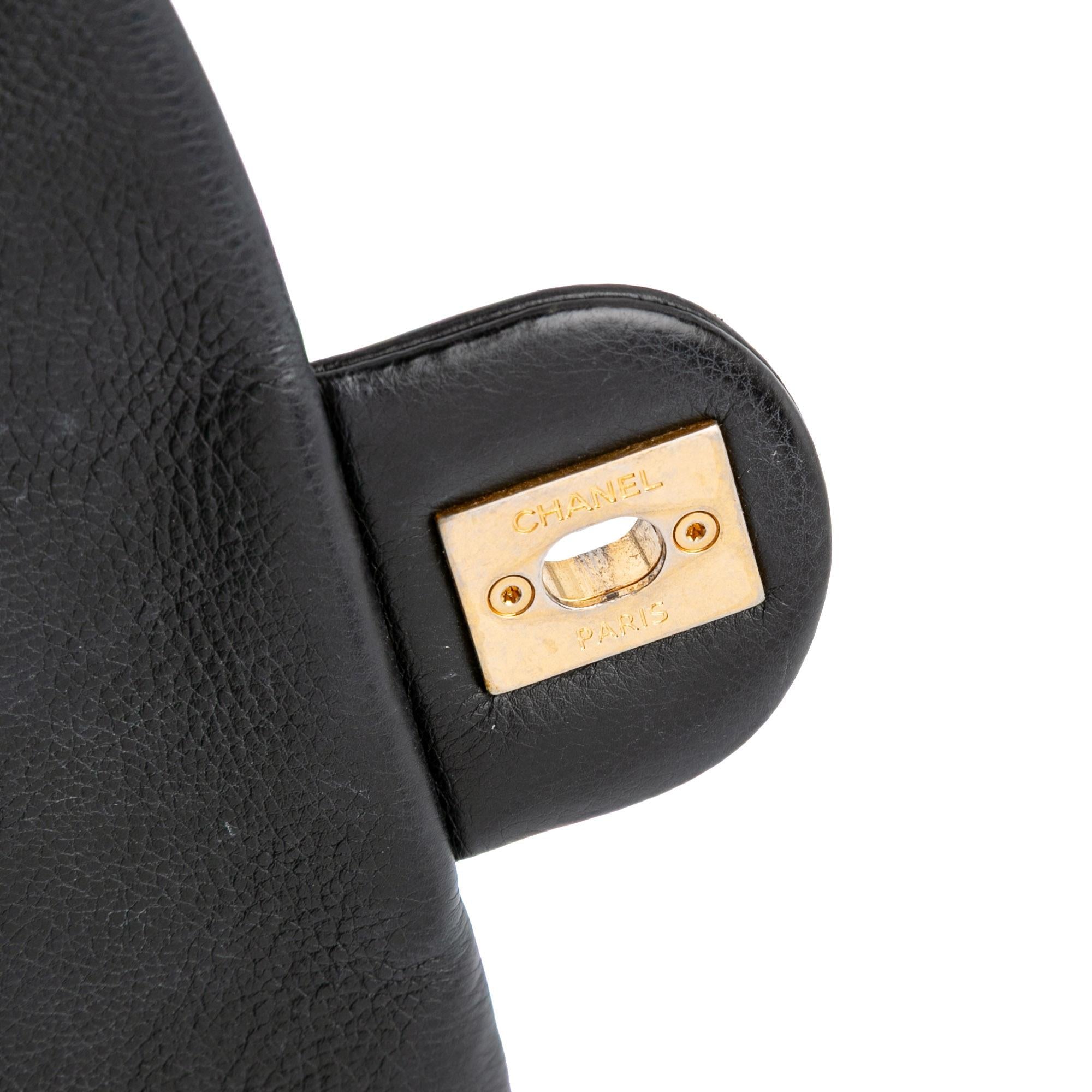 Chanel CC Chevron Calfskin Round Flap Satchel