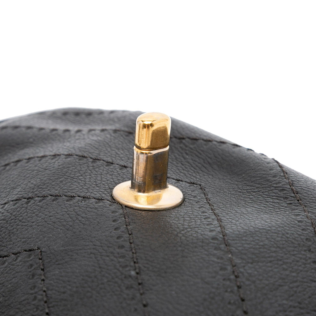 Chanel CC Chevron Calfskin Round Flap Satchel