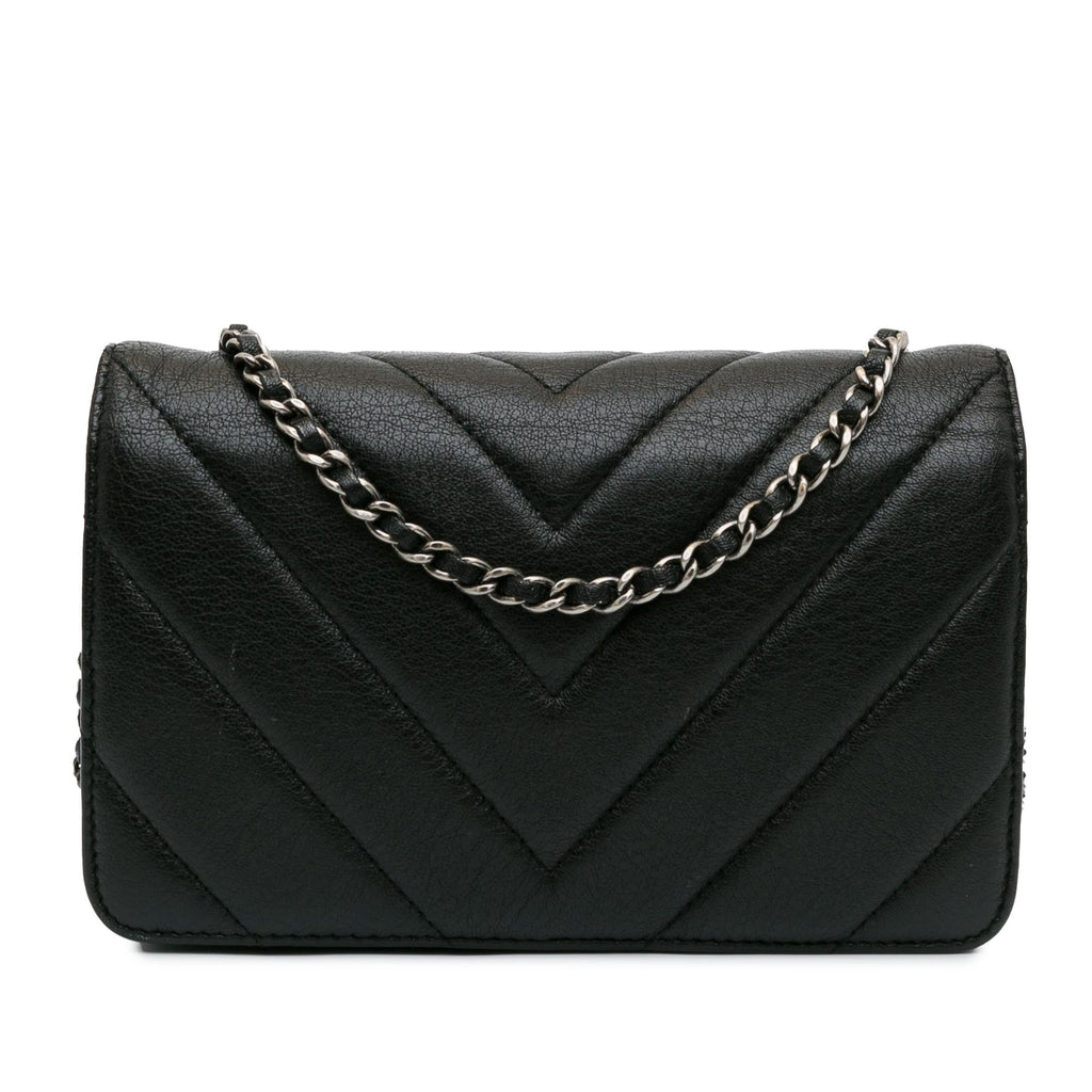Chanel CC Chevron Calfskin Wallet On Chain (SHG-Q3rRL6)