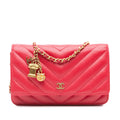 Chanel CC Chevron Caviar Ancient Greek Charms Wallet On Chain