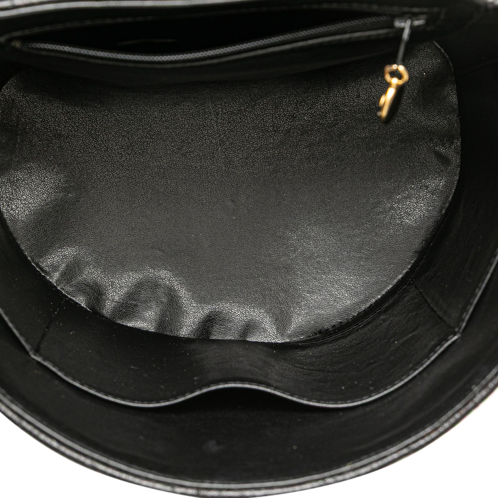 Chanel CC Chevron Caviar Turnlock Vanity Bag