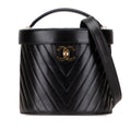 Chanel CC Chevron Caviar Turnlock Vanity Bag