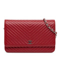Chanel CC Chevron Caviar Wallet On Chain (SHG-JxT8UF)