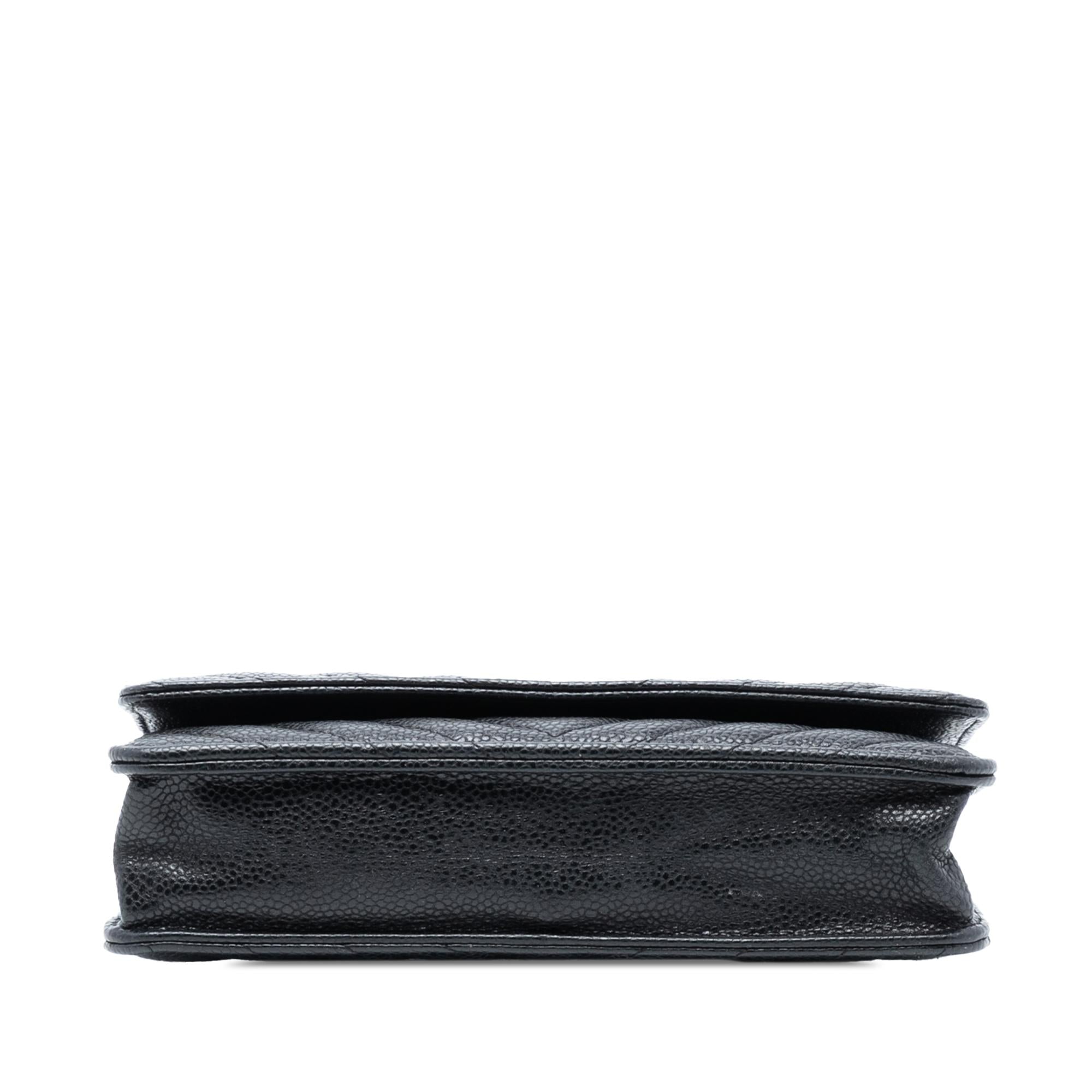 Chanel CC Chevron Caviar Wallet On Chain