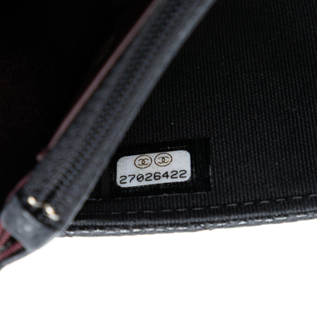 Chanel CC Chevron Caviar Wallet On Chain