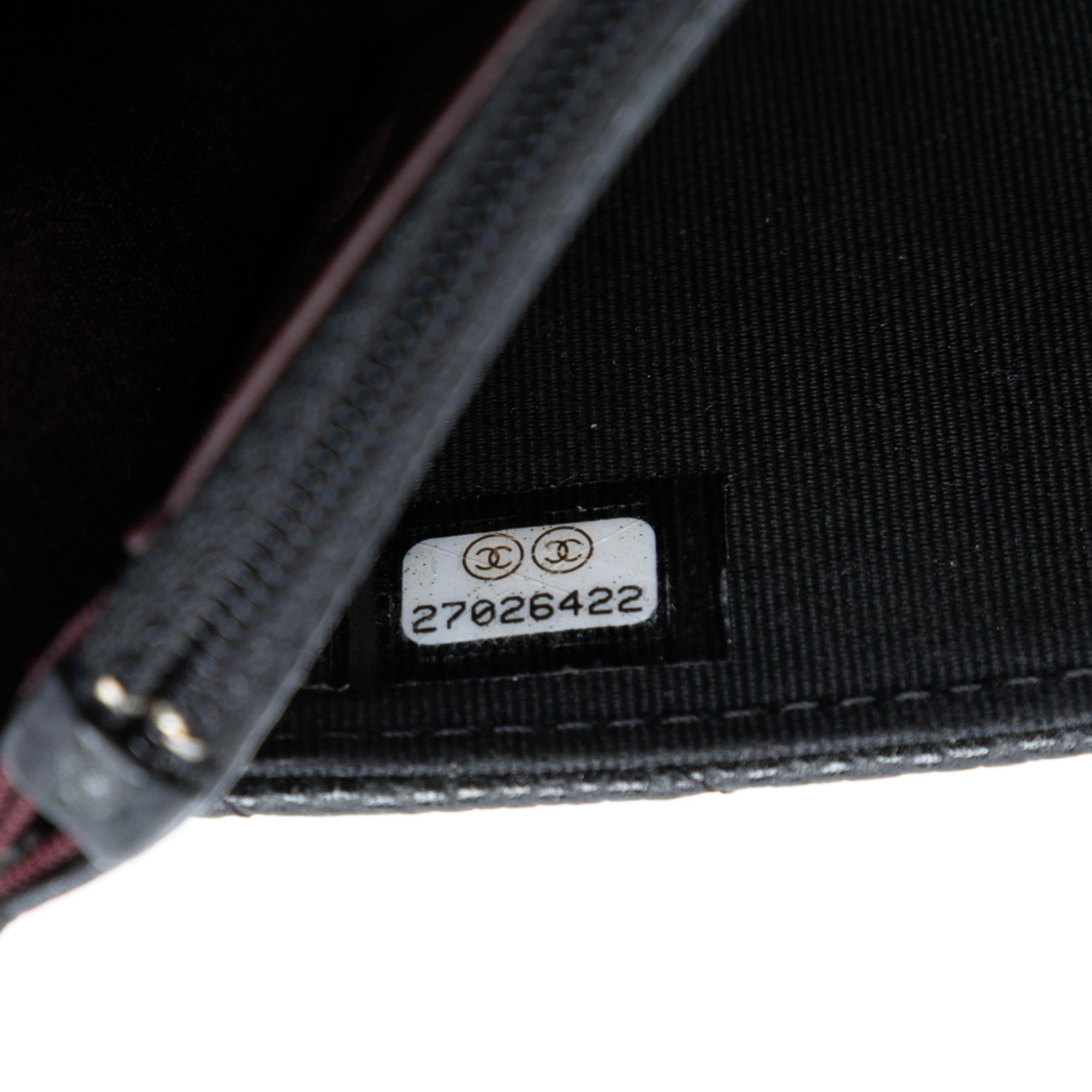 Chanel CC Chevron Caviar Wallet On Chain