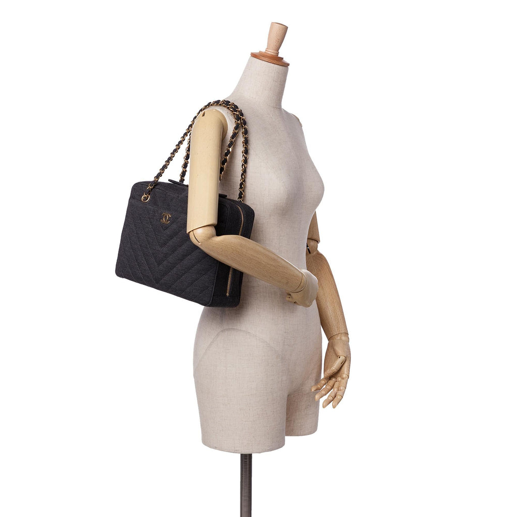Chanel CC Chevron Jersey Camera Bag