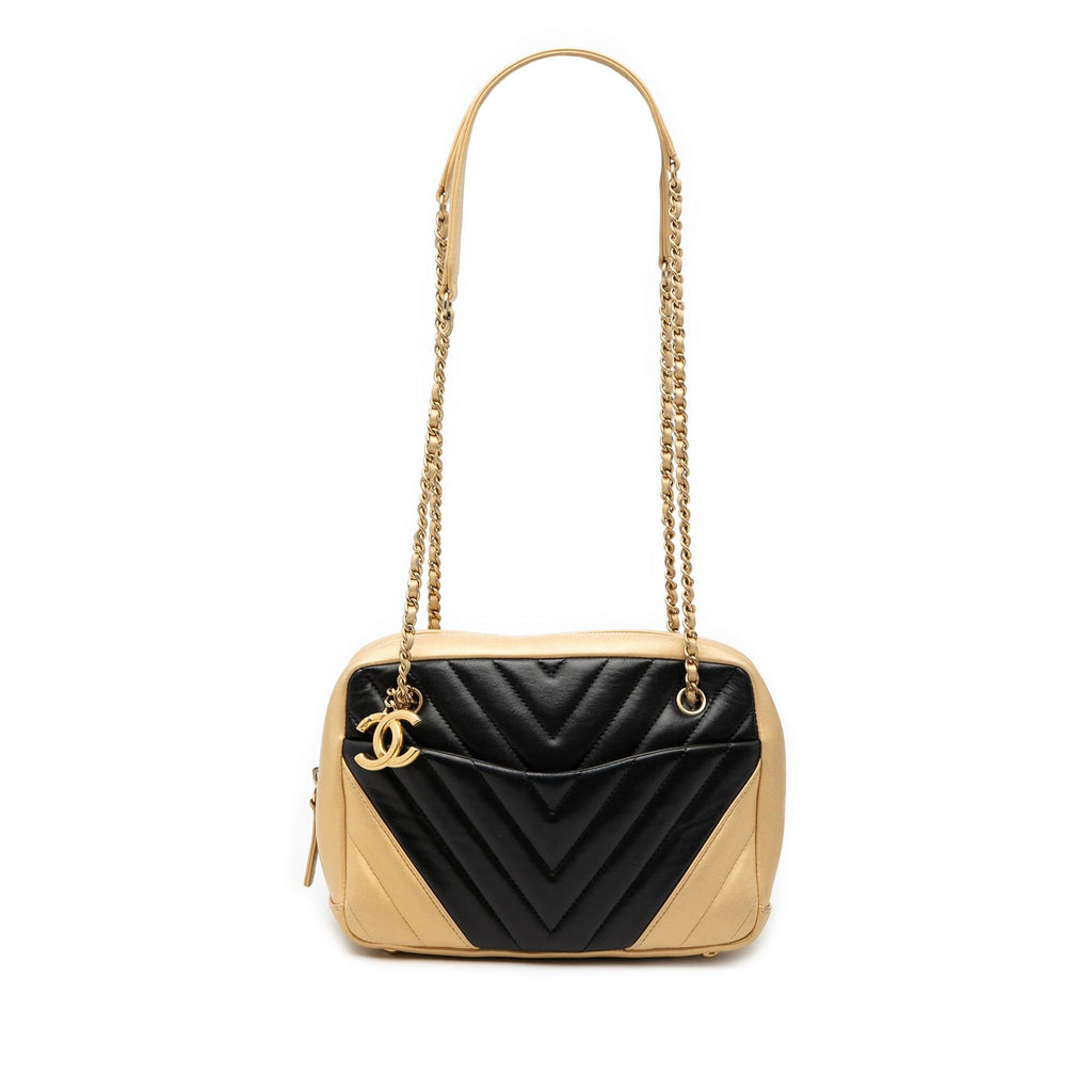 Chanel CC Chevron Lambskin Camera Shoulder Bag