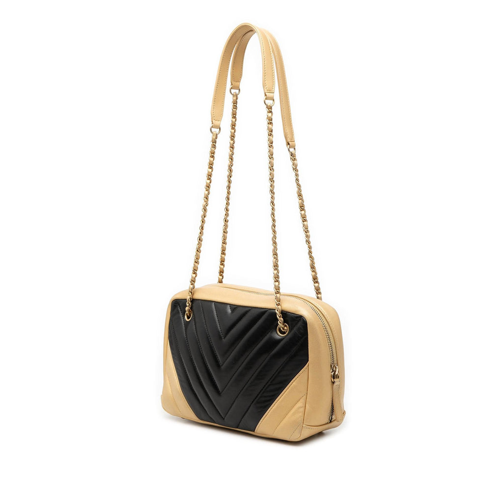 Chanel CC Chevron Lambskin Camera Shoulder Bag